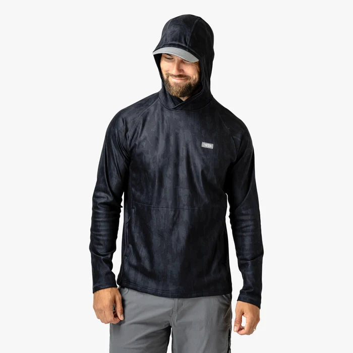 Sudadera con Capucha Aftco Coastal Layer Camo Hoodie - Black Current Camo