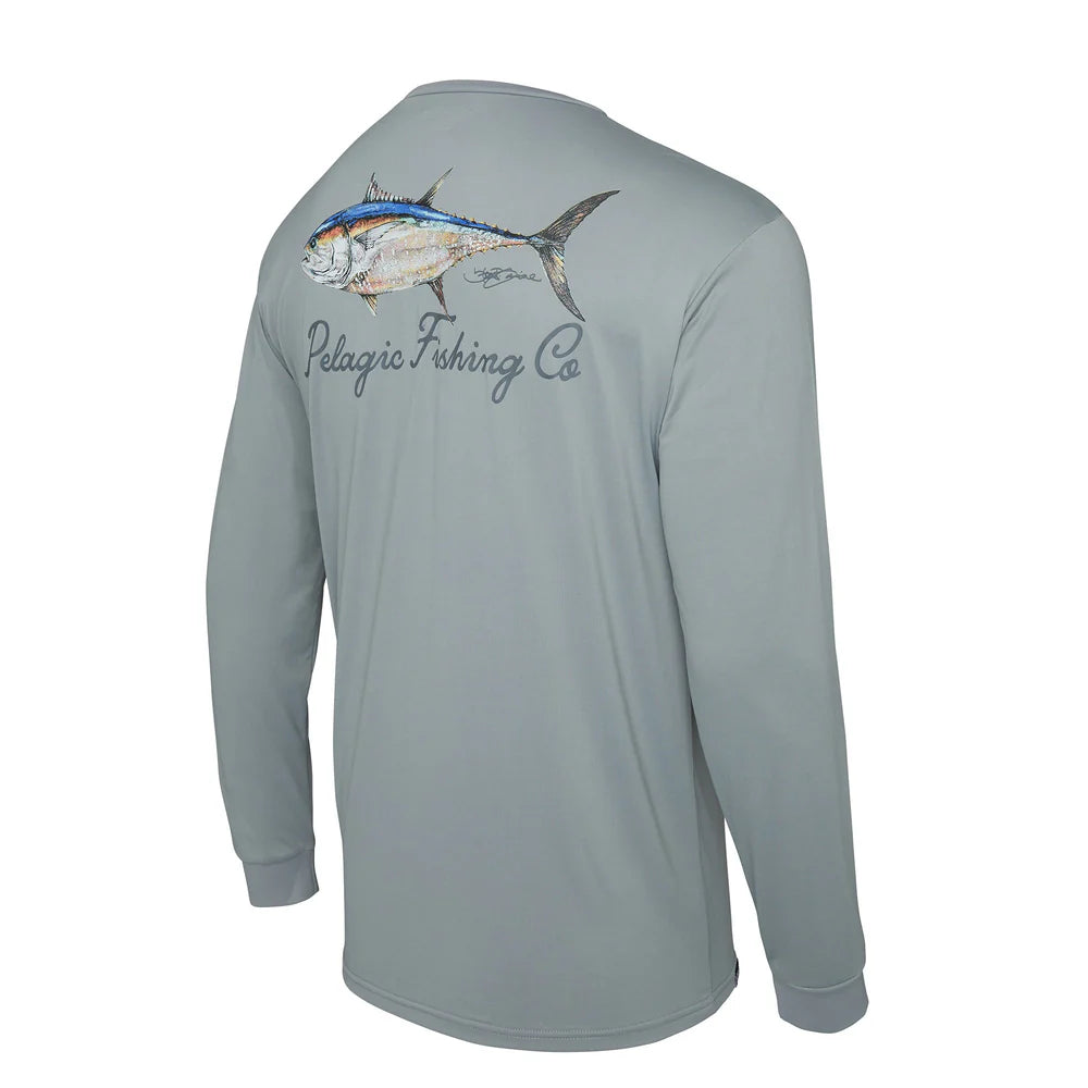 Playera Pelagic AquaTek Hooded Goione BFT - Gray