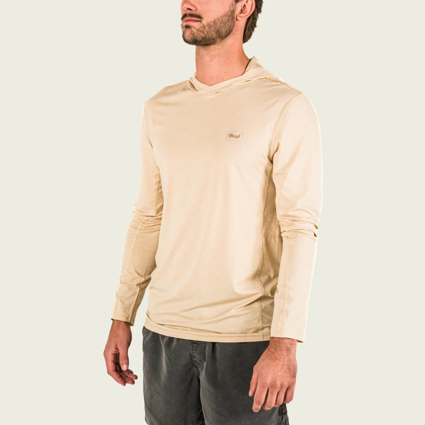 Playera Marsh Wear Style MWK3010 High Noon Tech Hoodie - New Wheat Heather