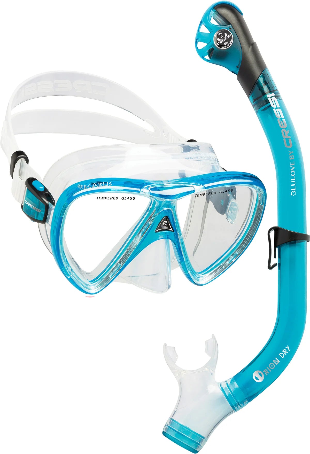 Combo Visor y Snorkel Cressi Ikarus & Orion Dry