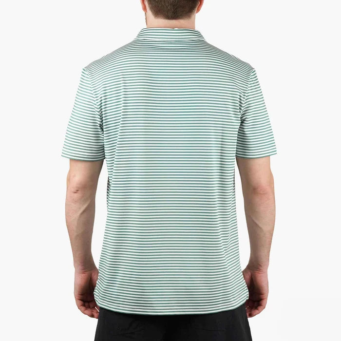 Playera Aftco Link SS Performance Polo - Jade Dust
