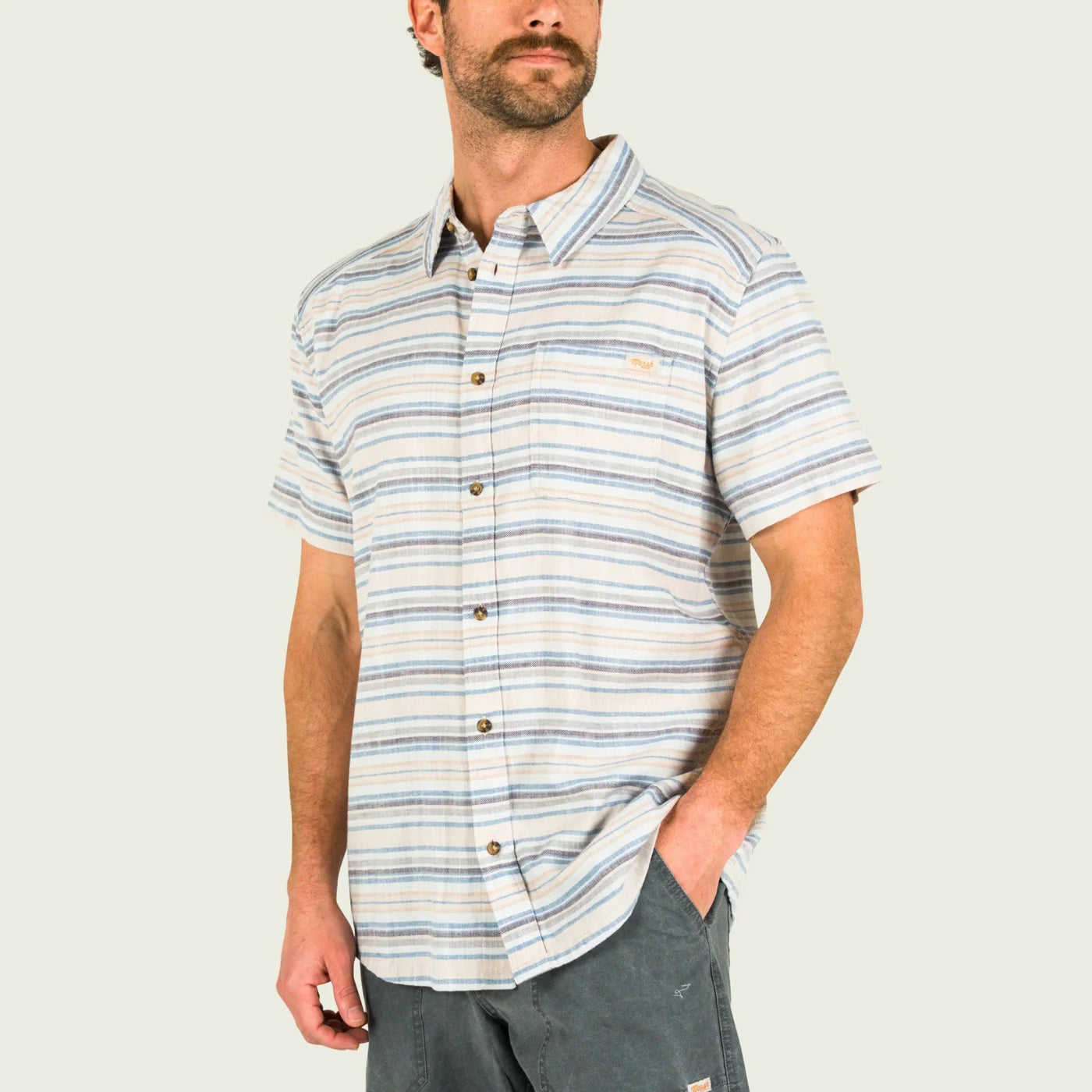 Camisa Marsh Wear Style MWW1023 Layday Shortsleeve Button Up -  Blue Heaven