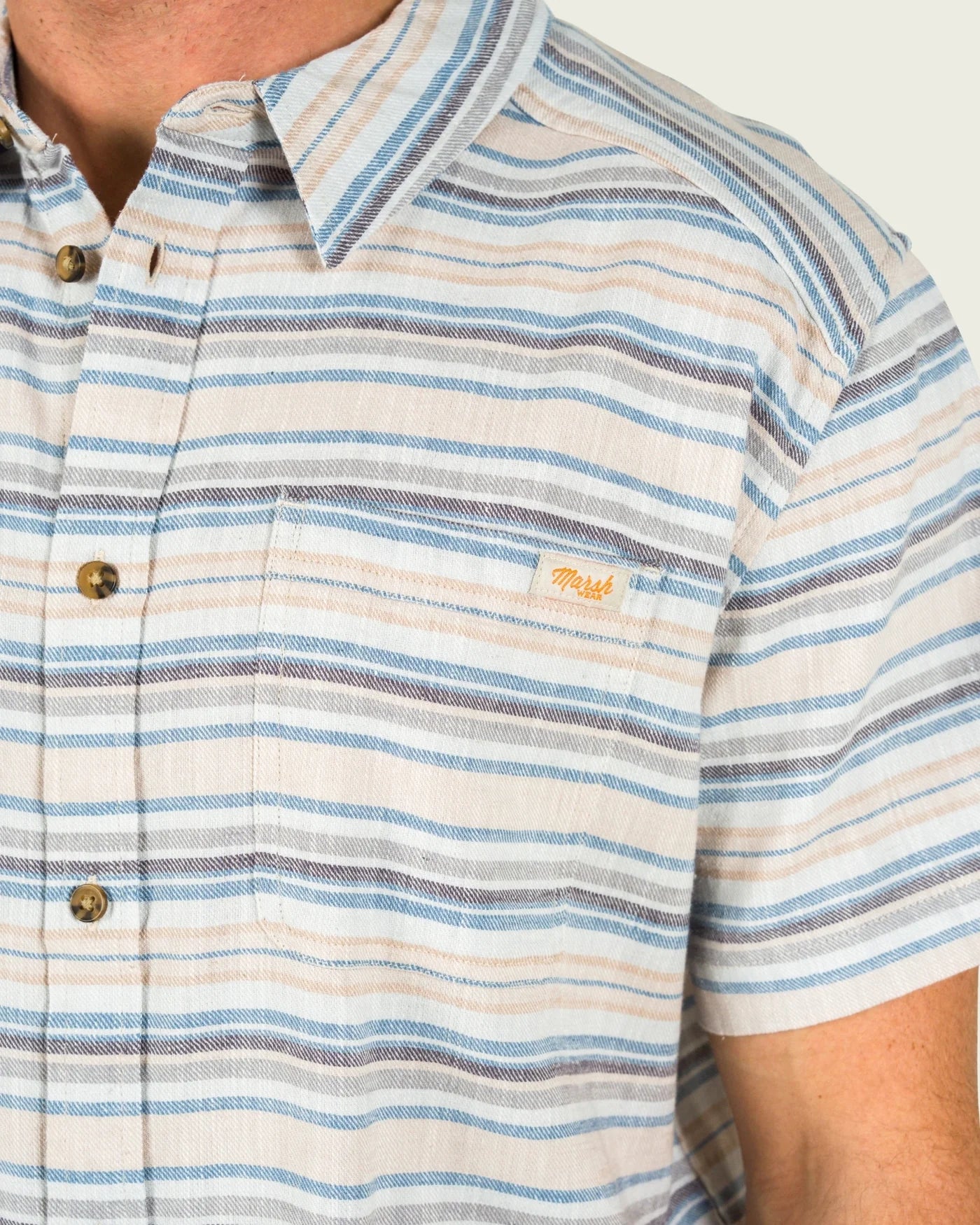 Camisa Marsh Wear Style MWW1023 Layday Shortsleeve Button Up -  Blue Heaven