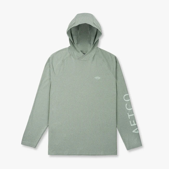 Playera AFTCO Samurai Sun Protection Hoodie Shirt - Olive Heather