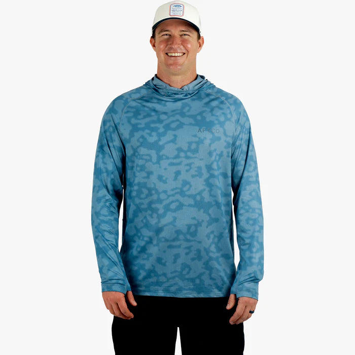 Playera AFTCO Adapt Phase Change Performance Shirt -Blue Upwell Camo