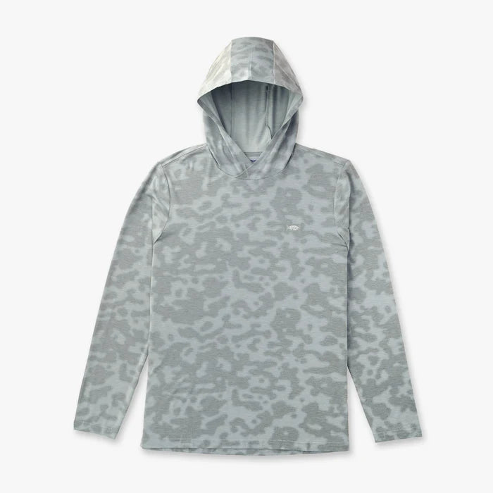 Playera AFTCO Ocean Bound Hooded Performance Shirt - Gray Upwell Camo