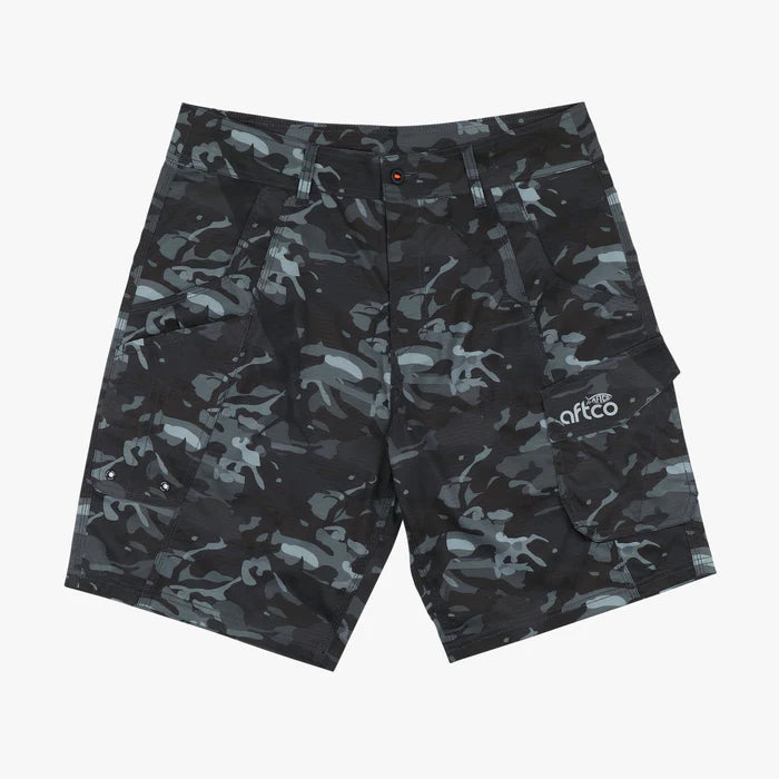 Short Aftco Tactical Fishing Shorts - Black Camo