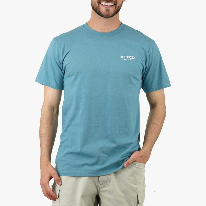 Playera Aftco Ship Out SS T-Shirt -  Aquifer Heather
