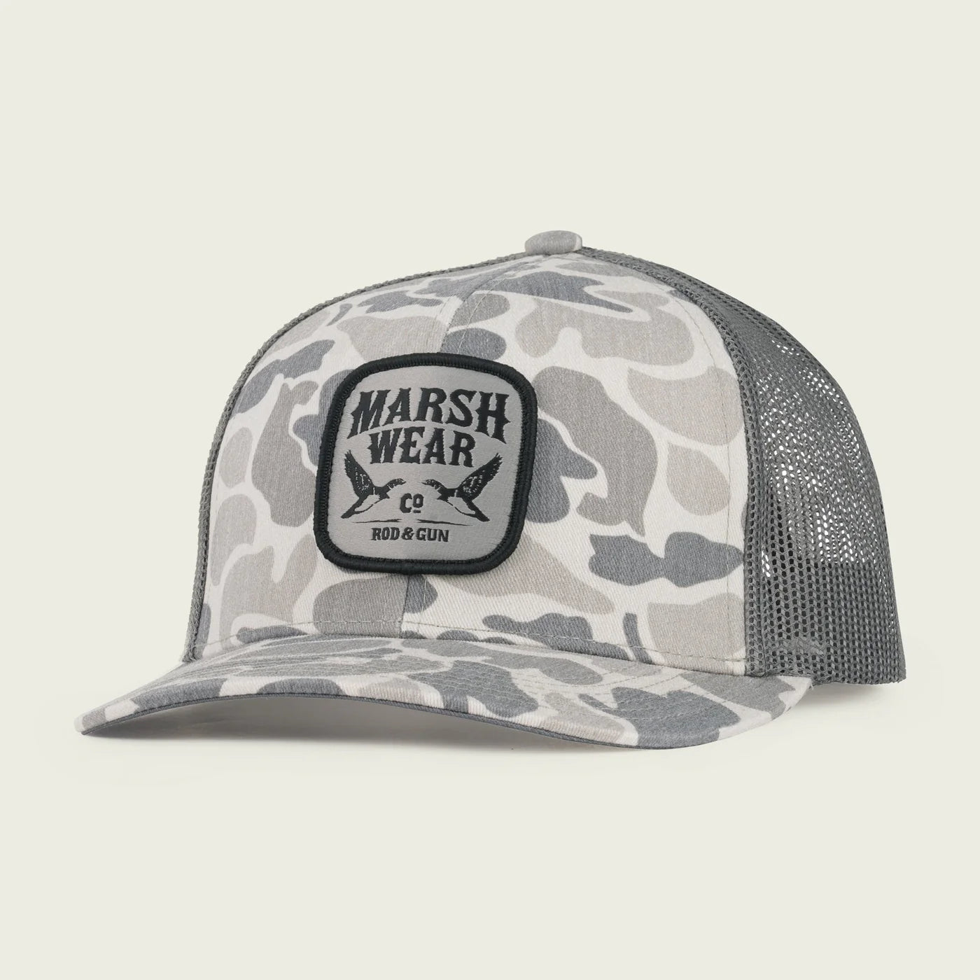 Marsh Wear Daffy Trucker Hat - Stone Mallard Camo