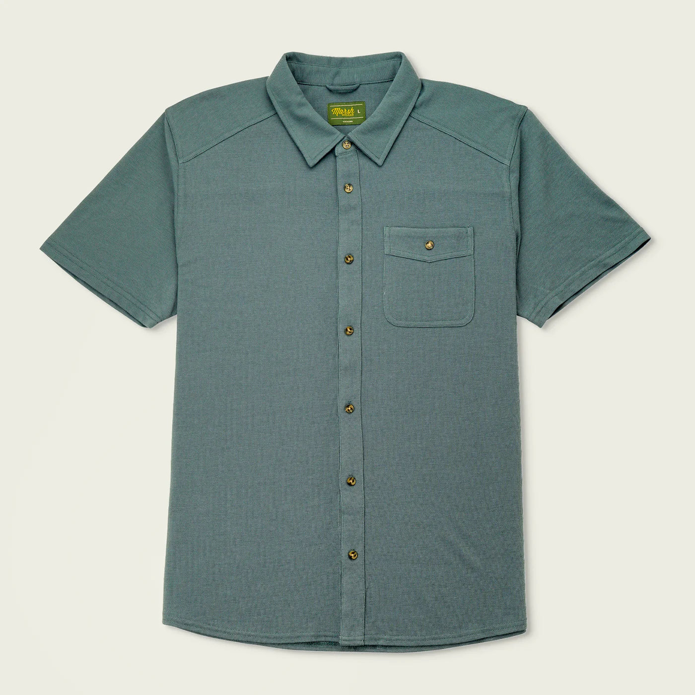 Camisa Marsh Wear Coffin Point Shirt - Goblin Blue Heather