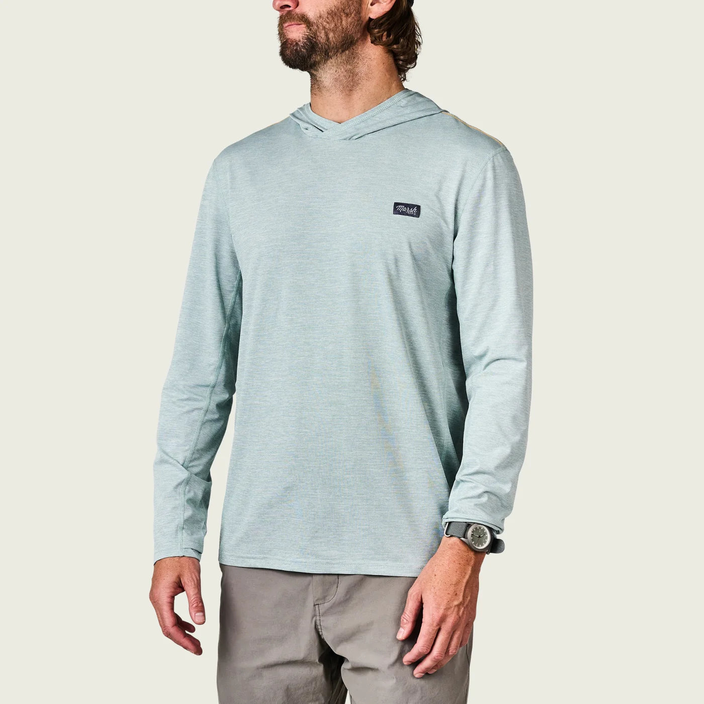 Playera Marsh Wear High Noon Tech Hoodie - Agata Heather