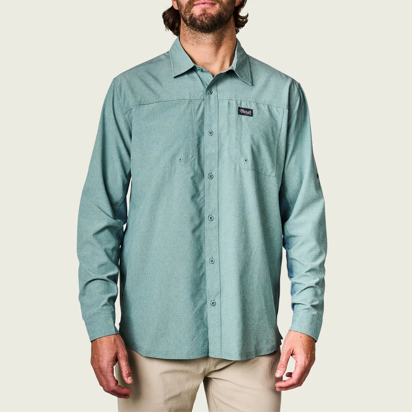 Camisa Marsh Wear Lenwood Tech Longsleeve Shirt - Trellis