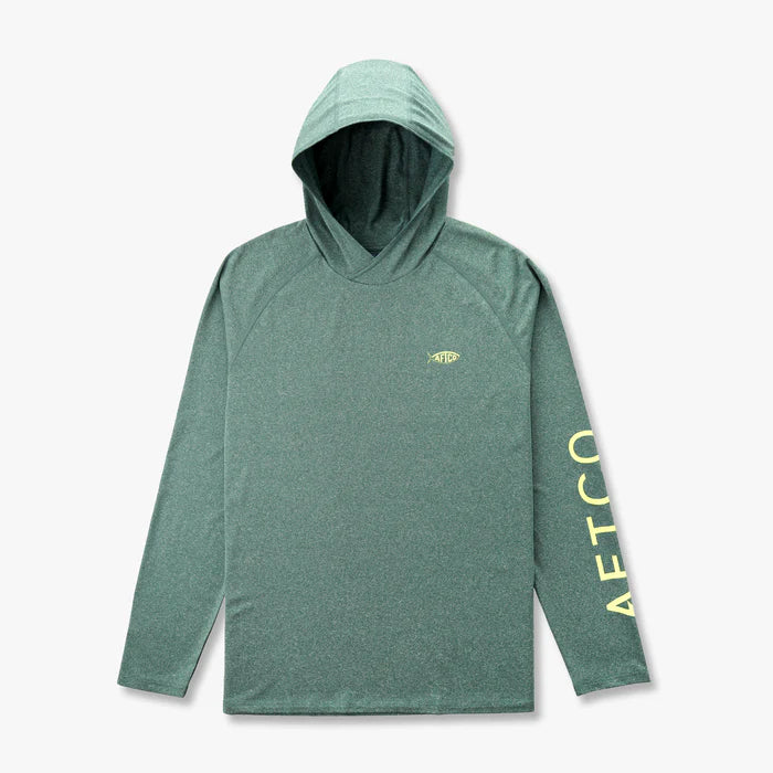 Playera AFTCO Samurai Sun Protection Hoodie Shirt - Silver Pine Heather