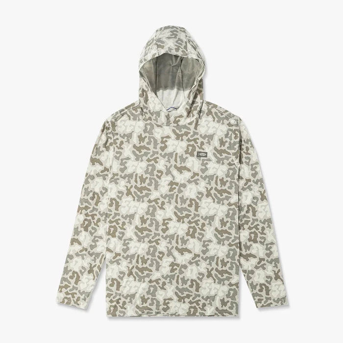 Playera Aftco Ocean Bound Hooded Performance - Sand Grouper Camo