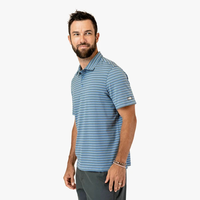 Playera Aftco Link SS Performance Polo - Stargazer Blue