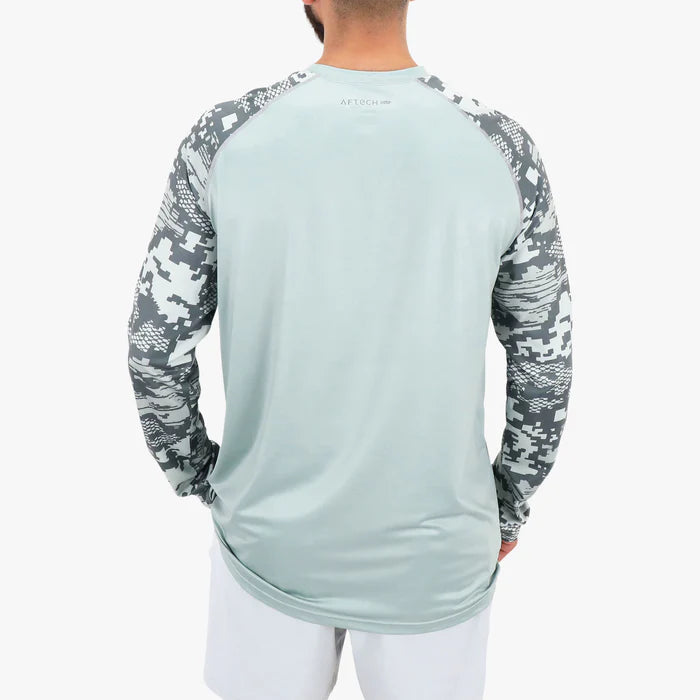 Playera Aftco Tactical Camo LS Performance Shirt - Light Gray Digi Camo