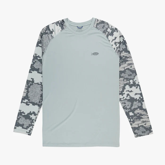 Playera Aftco Tactical Camo LS Performance Shirt - Light Gray Digi Camo