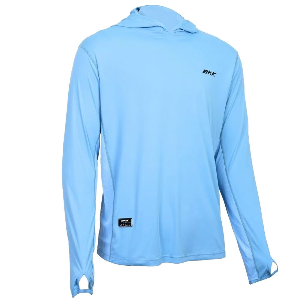 Playera BKK Hooded Long Sleeve Performance Shirt Tuna - Light Blue