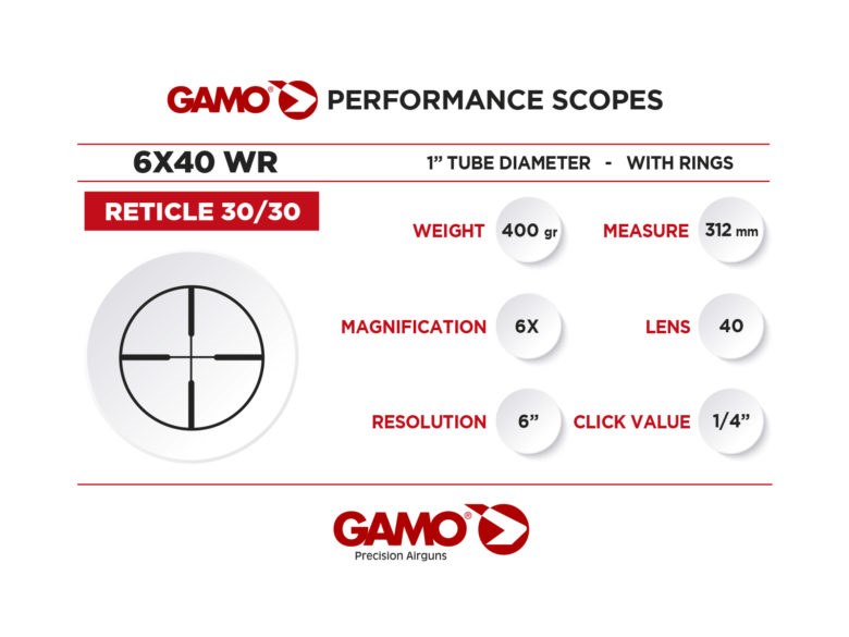 Mira Telescopica Gamo 6X40 WR